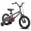 JOYSTAR Pluto 14 Inch Kids Bike with Front Handbrake and Training Wheels for Ages 3 4 5 Year Old Boys Girls Oil Slick