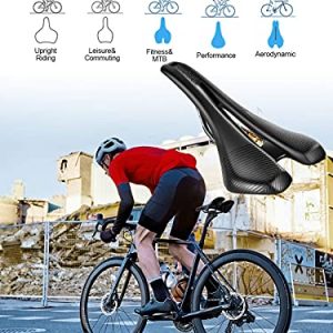 Cycfogoer Bike Seat, for Men/Women Comfort Bike Saddle Ergonomic Waterproof Bicycle Seat for Road Bike, Mountain Bike Seats