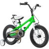RoyalBaby Kids Bike Boys Girls Freestyle BMX Bicycle with Training Wheels Gifts for Children Bikes 14 Inch Green