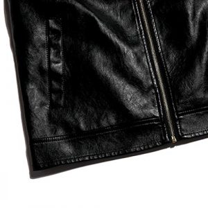 Men Winter Top Leather Jacket Biker Motorcycle Zipper Long Sleeve Coat Blouses