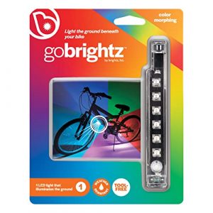 Brightz GoBrightz LED Bike Frame Light, Color Morphing - LED Bike Frame Light for Night Riding - 4 Modes for Flashing or Constant Glow - Safety Light Bike Accessories for Kids, Boys, Girls & Adults
