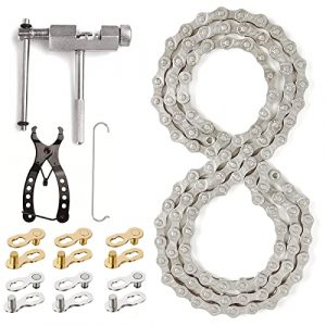Bike Chain Kit, Multi-Function Bike Mechanic Repair Kit - Chain Breaker and Chain Checker Include 3 Pairs Bicycle Missing Link for 6, 7, 8 Speed Chain, Speed Bike Chain 1/2 x 3/32 Inch Links，Reusable