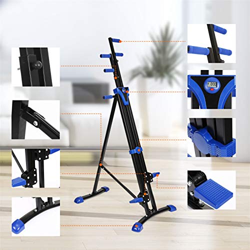 ANCHEER Climber,Vertical Climber for Home Use,Indoor Folding Climbing Machine with Adjustable Height & LCD Display,for Home, Office and Gym,Simple Assembly