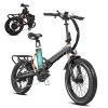 Foldable Electric Bike for Adults 48V 18AH Removable Battery 750W Brushless Motor Step-Thru Ebike up to 28MPH Dual Shock Absorber SAMEBIKE Electric City Commuter Bicycle for Women Black