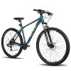 Hiland 29 inch Aluminum Mountain Bike, Hydraulic Disc-Brake, Lock-Out Suspension Fork, Cross-Country 16 Speeds for Mens Trail Bike