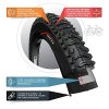 Fincci Pair 26 x 1.95 Inch 53-559 Foldable 60 TPI Tires for MTB Mountain Hybrid Bike Bicycle - Pack of 2