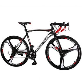 OBK XC550 Road Bike 700C Wheels 21 Speed Disc Brake Mens or Womens Bicycle Cycling (3 Spoke Wheel, 54cm)