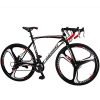 EUROBIKE OBK XC550 Road Bike 700C Wheels 21 Speed Disc Brake Mens or Womens Bicycle Cycling (3 Spoke Wheel, 49cm)