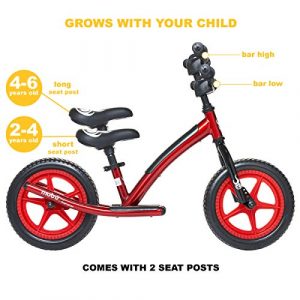 Mobo Explorer Padded Balance Bike. Kids No-Pedal Bicycle, 12” Wheels