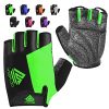 HTZPLOO Bike Gloves Cycling Gloves Biking Gloves for Men Women with Anti-Slip Shock-Absorbing Pad,Light Weight,Nice Fit,Half Finger Bicycle Gloves (Green,X-Large)