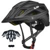 ILM MIPS Adult Mountain Bike Helmet for Men, Bicycle Helmet for Women, Recreational Cycling Helmet for Adults Lightweight and Adjustable(Matte Black,Large/X-Large)
