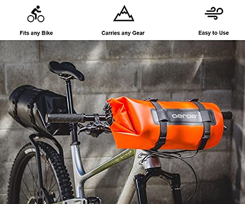 aeroe Spider Handlebar Bike Bag Carrier, Fits All Mountain Bikes, Gravel Bikes, Road Bikes and Electric Bikes, Easy to Install and Use, Carry Any Type of Front Roll Dry Bag, Bag, or Tent up to 11lbs