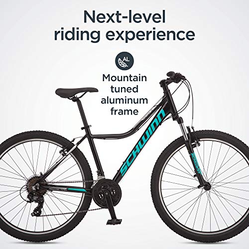 Schwinn Mesa 2 Adult Mountain Bike, 21 Speeds, 27.5 Inch Wheels, Medium Aluminum Frame, Black