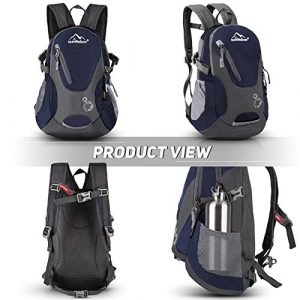 Sunhiker Cycling Hiking Backpack Water Resistant Travel Backpack Lightweight SMALL Daypack M0714 (Dark Blue)