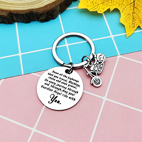 Drive Safely Keychain Ride Safe Gift New Driver Gift Biker Gift Trucker Son Dad Husband Boyfriend Safe Travel Gift for Biker Keychain Motorcycle Keychain Cycling Lover's Keychain Bicycle Race Souvenir