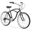 Firmstrong Urban Man Beach Cruiser Bike, Mens Bicycle 26-Inch, 3-Speed, Matte Black