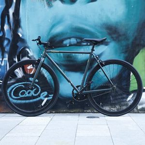 AVASTA Single-Speed Fixed Gear Urban Commuter Bike for Women and Men,Light weihgt Unisex Fixie Bike,Flat Handlebar and Flip Flop Hub City Road Bike,58 Green