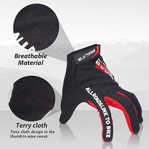 Arltb Bike Gloves 3 Size 3 Colors Bicycle Cycling Biking Gloves Mitts Full Finger Pad Breathable Lightweight for Bike Riding Mountain Bike Motorcycle Free Cycle BMX Lifting Fitness Climbing