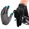 Tanluhu Cycling Gloves Mountain Bike Gloves Biking Gloves for Men Women Outdoor Full Finger Touch Screen Anti-Slip Shock-Absorbing MTB Gloves Road Bicycle Gloves(Black)
