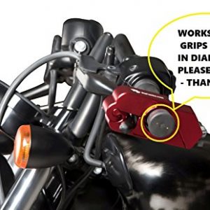 BigPantha #1 Motorcycle Lock - A Grip/Throttle/Brake/Handlebar Lock to Secure Your Bike, Scooter, Moped or ATV in Under 5 Seconds! (Red). Bonus Grip Lock Holster for Easy Storage & Transporting