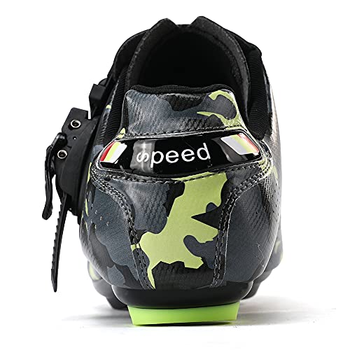 Mens/Women Road Bike Cycling Shoes Indoor Bike Shoes Compatible SPD Delta Cleats Bicycle Shoe Indoor and Outdoor,Green44