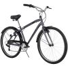 Huffy Hyde Park Mens Comfort Bike, 7 Speed, 27.5 Inch Wheels, Matte Storm