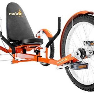 Mobo Cruiser Triton Pro Adult Tricycle for men & women. Beach Cruiser Trike. Adaptive 3-Wheel Bike , Orange, 28 x 29 x 48 inches (61” extended)