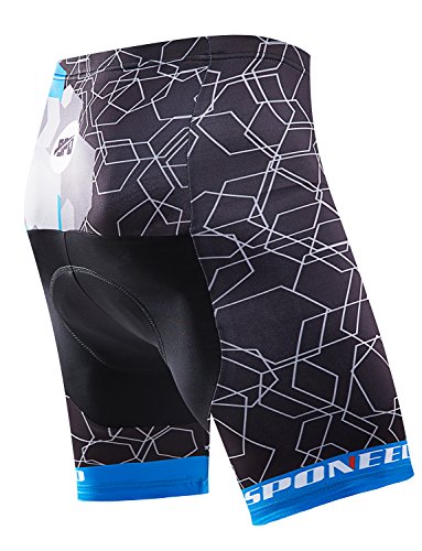Mens Cycling Jersey Road Shorts Cushioned Camouflage Bicycle Pants Tights Asian XXL/US XL Blue Multi