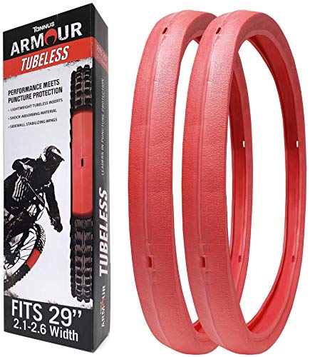 Tannus Armour 29" x 2.1-2.6" TUBELESS Tire Inserts Set of 2 | Rim Protection | No Pinch Flats | Vibration Dampening | Improved Handling | Only 160 Grams | Easier Installation