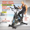 Gymnastics Power Indoor Exercise Bike Heavy-Duty 115 LB Magnetic Resistance, Includes 2X1 lb Dumbbells, Stationary Cycling Bikes for Home Exercise