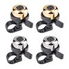 Emoly Bike Bell, 4 Pack Premium Bicycle Bell, Brass Bike Bells for Adults and Kids - Crisp Loud Melodious Sound - Bicycle Bells for Road Bike, Mountain Bike (Gold&Silver)