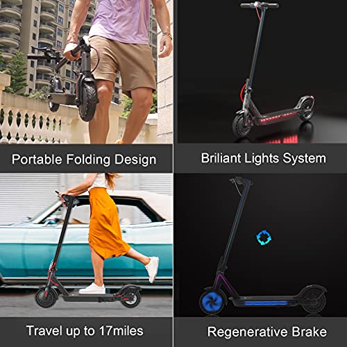 Hiboy S2 Electric Scooter - 8.5" Solid Tires - Up to 17 Miles Long-Range & 19 MPH Portable Folding Commuting Scooter for Adults with Double Braking System and App (S2)