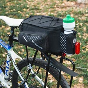 ROCKBROS Bike Trunk Bag Bicycle Rack Rear Carrier Bag Commuter Bike Luggage Bag Pannier With Rain Cover
