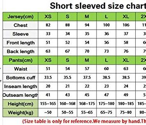 Men's Cycling Jersey Set Bike Jersey Bicycle Summer Breathability Short Sleeve Suit C84 (V, L)