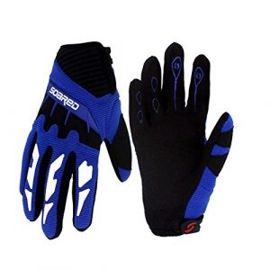 Gtopart 50g Kids Full Long Finger Cycling Gloves,Skateboard Gloves, Roller Skating Gloves (Blue, S)
