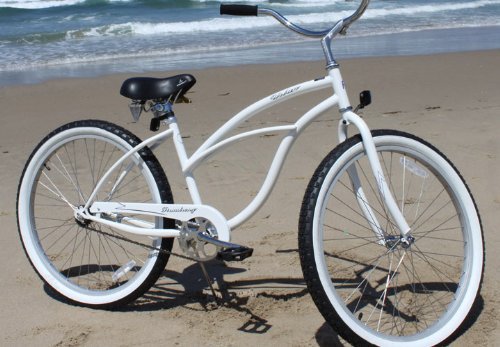 Firmstrong Urban Lady Single Speed - Women's 26" Beach Cruiser Bike (White)