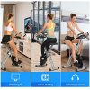 ANCHEER Magnetic Resistance Exercise Bike, Folding Indoor Upright Bike with App Program, Compact Recumbent Total Body Workout Bike with Tablet Stand & Large and Comfortable Seat