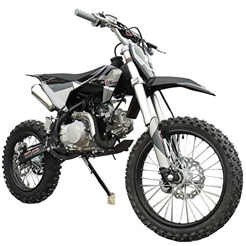 X-PRO 125cc Dirt Bike Pit Bike Adults Dirt Pit Bike 125 Dirt Bike Dirt Pitbike,Big 17"/14" Tires! Cradle Type Steel Tube Frame! (Black)