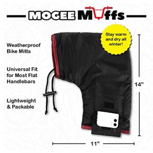 Mogee Muffs Bike Handlebar Mittens Extreme Cold Weather Mountain Commuter MTB Flat Handlebar Bike Bar Covers Cyclist Pogies Mittens