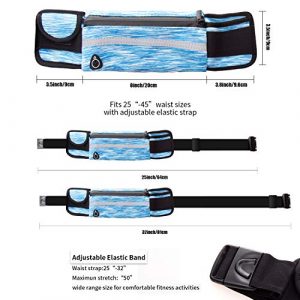 Running Belt Fanny Pack Waist Bag for Men&Women-Card Key Money And Call phone Holder，Adjustable Running Pouch for Running Hiking Cycling Climbing Workout Traveling，And for All Kinds of Phones(Blue)