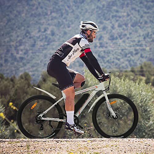 ECOTRIC 26" Electric Bike Bicycle 350W Large-Capacity 36V/12.5Ah Removable Battery 20MPH Electric Mountain Bike Adults Ebike Shimano 7 Speed Gears UL Certified E-Bike