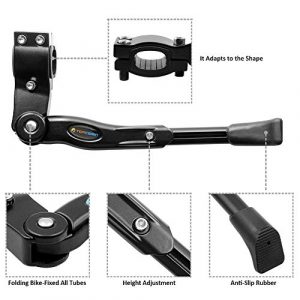 TOPCABIN Bicycle Adjustable Aluminium Alloy Bike Bicycle Kickstand Side Kickstand Fit for 22