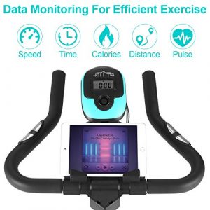 ANCHEER 45Lbs Exercise Bike,Indoor Cycling Stationary Bike with Heart Rate Monitor,Tablet Holder for Home Cardio Workout Bike Training