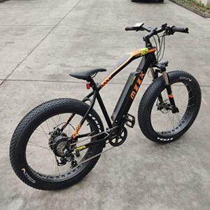 MZZK BIKE 750W Fat Tire Electric Bike Adults Powerful Brushless Motor Mountain Trail E-Bikes 7-Speed Snow Electric Bicycles with 48V Lithium Battery Pedal Assist