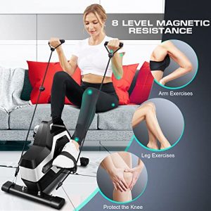 ANCHEER Under Desk Bike Pedal Exerciser, Magnetic Mini Exercise Bike for Arm/Leg Exercise with LCD Screen Displays Desk Pedal Bike at Home & Office for Elderly Recovery