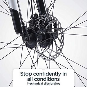 Schwinn GTX Elite Comfort Adult Hybrid Bike, Dual Sport Bicycle, 18-Inch Aluminum Frame, Black/Yellow