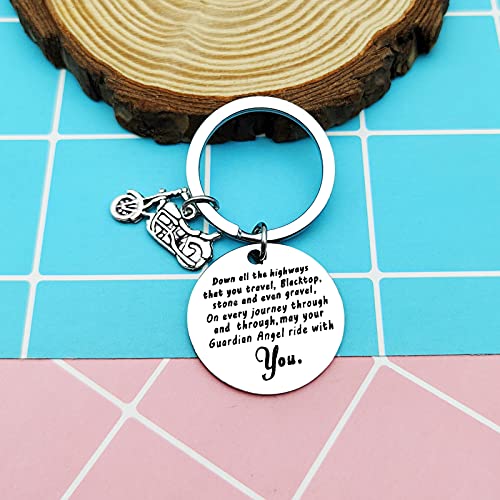 Drive Safely Keychain Ride Safe Gift New Driver Gift Biker Gift Trucker Son Dad Husband Boyfriend Safe Travel Gift for Biker Keychain Motorcycle Keychain Cycling Lover's Keychain Bicycle Race Souvenir