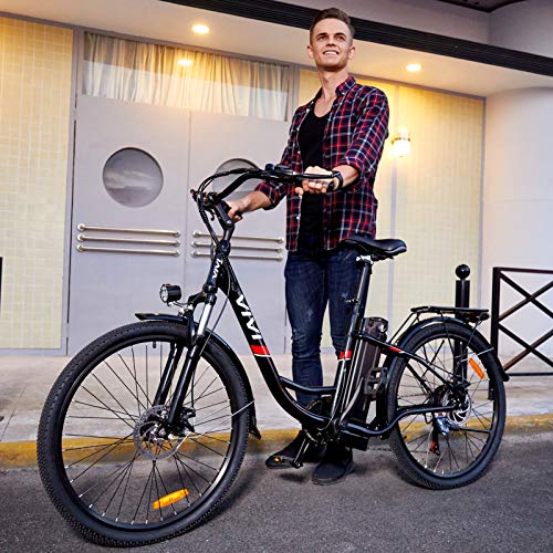 VIVI Electric Bike, 26" Electric Cruiser Bike 350W Ebike 20MPH Electric Bike for Adults, Removable Battery, Professional 7 Speed E-Bike, Electric City Commuter Bicycle