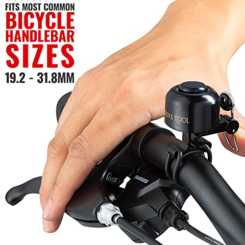 PRO BIKE TOOL Bicycle Bell for Handlebars – Crisp, Clear & Long Sound Ringer for Adults or Kids Bikes - Road, Mountain or Beach Cruiser Bikes - Bike Gifts
