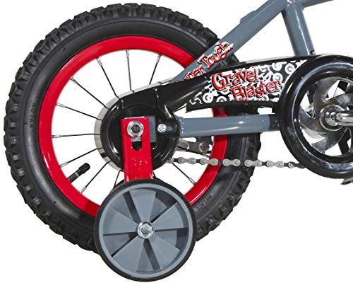 Dynacraft Magna Kids Bike Boys 12 Inch Wheels with Training Wheels in Red for Ages 2 Years and Up